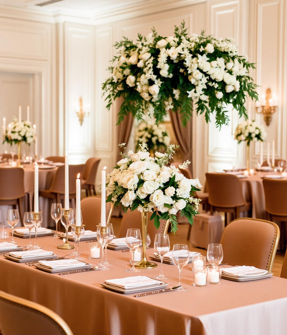 Elegant wedding ceremony setup